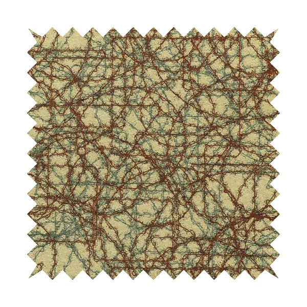 Bruges Modern Jacquard Tapestry Barbed Wire Pattern Red Beige Chenille Upholstery Fabrics CTR-704 - Handmade Cushions