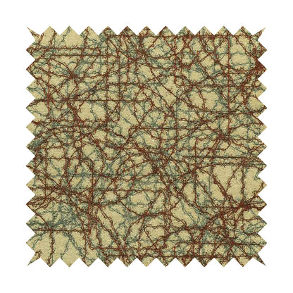 Bruges Modern Jacquard Tapestry Barbed Wire Pattern Red Beige Chenille Upholstery Fabrics CTR-704