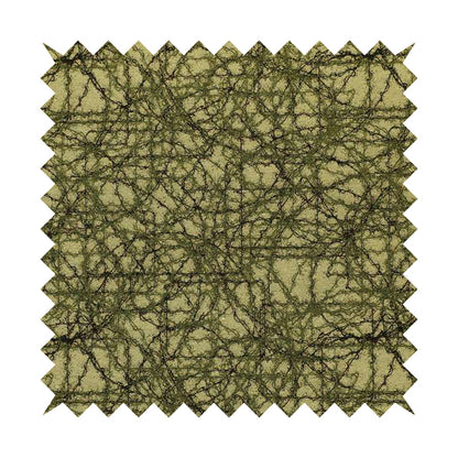 Bruges Modern Jacquard Tapestry Barbed Wire Pattern Green Beige Chenille Upholstery Fabric CTR-705