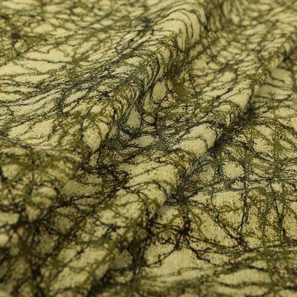 Bruges Modern Jacquard Tapestry Barbed Wire Pattern Green Beige Chenille Upholstery Fabric CTR-705