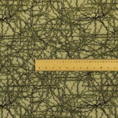 Bruges Modern Jacquard Tapestry Barbed Wire Pattern Green Beige Chenille Upholstery Fabric CTR-705 - Handmade Cushions