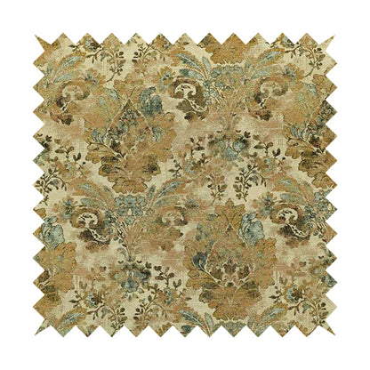 Bruges Life All Over Floral Damask Beige Colour Chenille Jacquard Upholstery Fabrics CTR-720 - Made To Measure Curtains