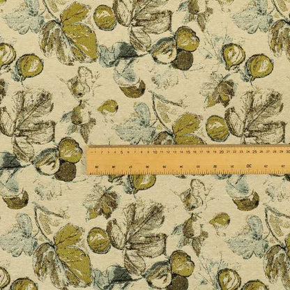 Bruges Life Green Apple Fruits Theme Pattern Chenille Jacquard Upholstery Fabric CTR-722 - Roman Blinds