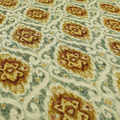 Bruges Modern Blue White All Over Damask Pattern Chenille Jacquard Upholstery Fabrics CTR-727 - Roman Blinds