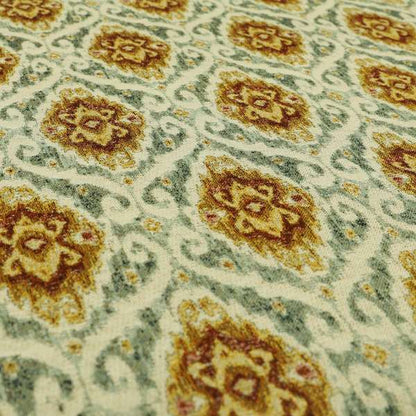 Bruges Modern Blue White All Over Damask Pattern Chenille Jacquard Upholstery Fabrics CTR-727