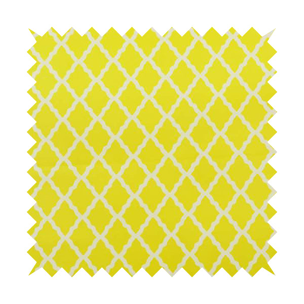 Freedom Printed Velvet Fabric Collection Modern Yellow Colour Pattern Upholstery Fabric CTR-74 - Made To Measure Curtains