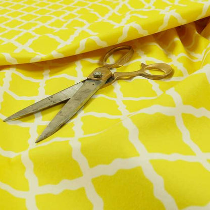 Freedom Printed Velvet Fabric Collection Modern Yellow Colour Pattern Upholstery Fabric CTR-74