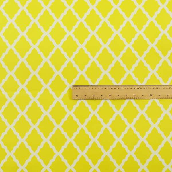 Freedom Printed Velvet Fabric Collection Modern Yellow Colour Pattern Upholstery Fabric CTR-74 - Made To Measure Curtains