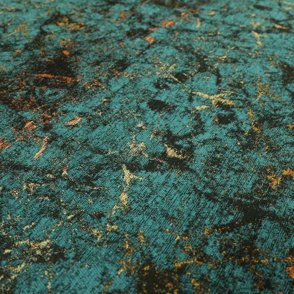 Agenda Quality Semi Plain Abstract Blue Chenille Furnishing Upholstery Fabric CTR-781