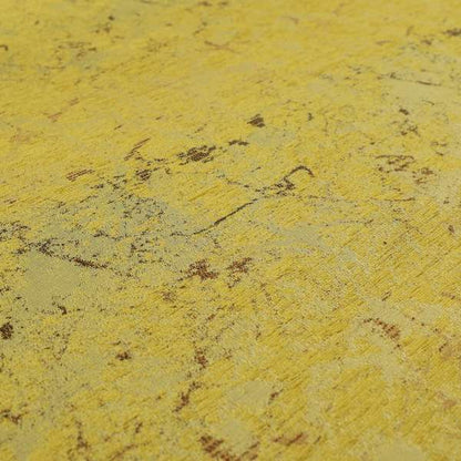 Agenda Quality Semi Plain Abstract Yellow Chenille Furnishing Upholstery Fabric CTR-782