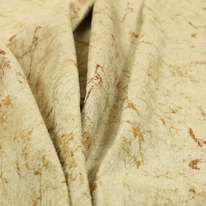 Agenda Quality Semi Plain Abstract White Chenille Furnishing Upholstery Fabric CTR-784 - Roman Blinds