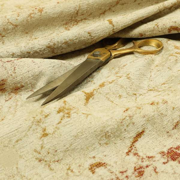 Agenda Quality Semi Plain Abstract White Chenille Furnishing Upholstery Fabric CTR-784 - Roman Blinds