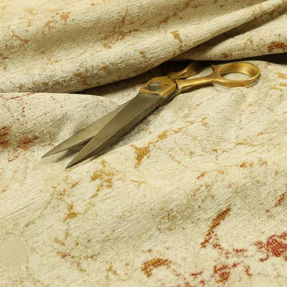 Agenda Quality Semi Plain Abstract White Chenille Furnishing Upholstery Fabric CTR-784 - Made To Measure Curtains