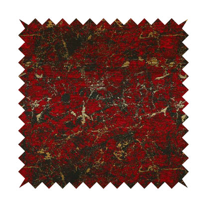 Agenda Quality Semi Plain Abstract Red Chenille Furnishing Upholstery Fabric CTR-786 - Made To Measure Curtains