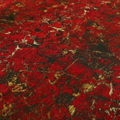 Agenda Quality Semi Plain Abstract Red Chenille Furnishing Upholstery Fabric CTR-786 - Roman Blinds