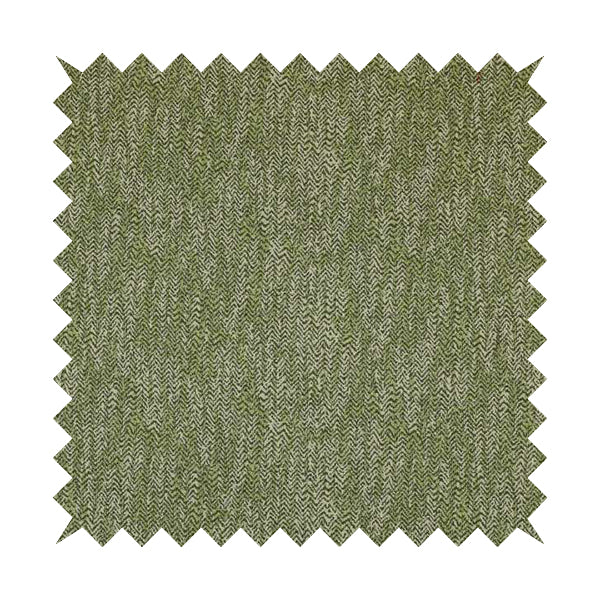 Trapeze Faded Herringbone Pattern Semi Plain Green Furnishing Fabrics CTR-792 - Made To Measure Curtains