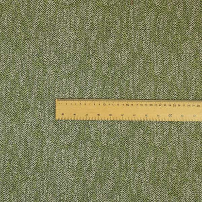 Trapeze Faded Herringbone Pattern Semi Plain Green Furnishing Fabrics CTR-792 - Handmade Cushions