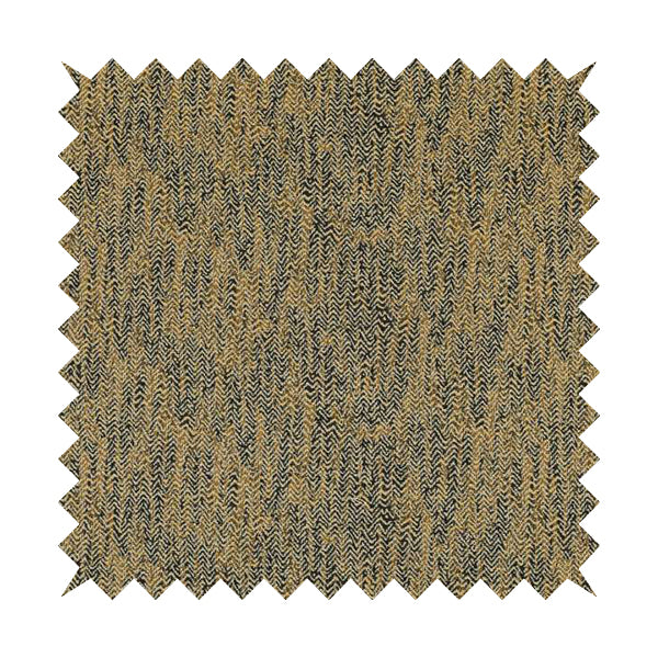 Trapeze Faded Herringbone Pattern Semi Plain Blue Yellow Furnishing Fabrics CTR-793 - Roman Blinds