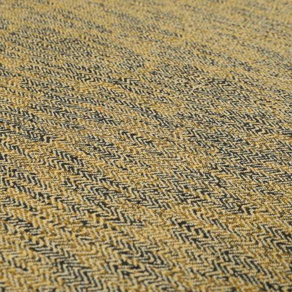 Trapeze Faded Herringbone Pattern Semi Plain Blue Yellow Furnishing Fabrics CTR-793 - Roman Blinds