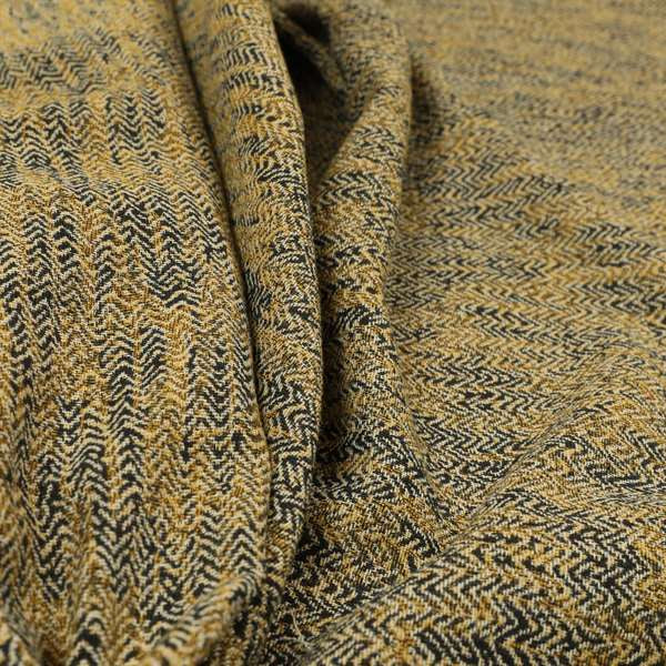 Trapeze Faded Herringbone Pattern Semi Plain Blue Yellow Furnishing Fabrics CTR-793 - Handmade Cushions