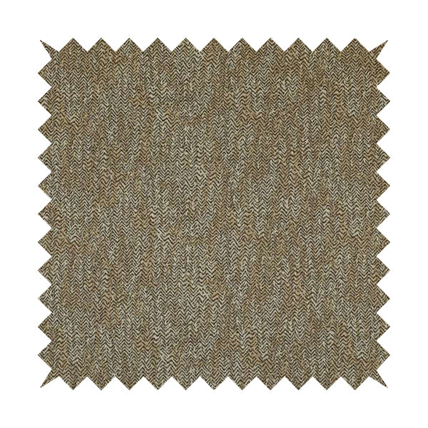 Trapeze Faded Herringbone Pattern Semi Plain Brown Furnishing Fabrics CTR-794 - Made To Measure Curtains