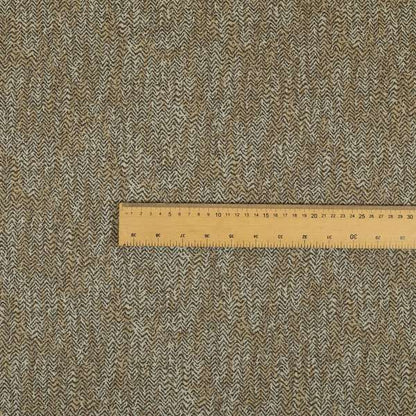 Trapeze Faded Herringbone Pattern Semi Plain Brown Furnishing Fabrics CTR-794 - Roman Blinds