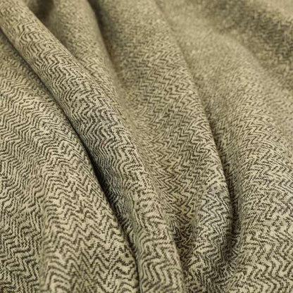 Trapeze Faded Herringbone Pattern Semi Plain Grey Silver Furnishing Fabrics CTR-795 - Made To Measure Curtains