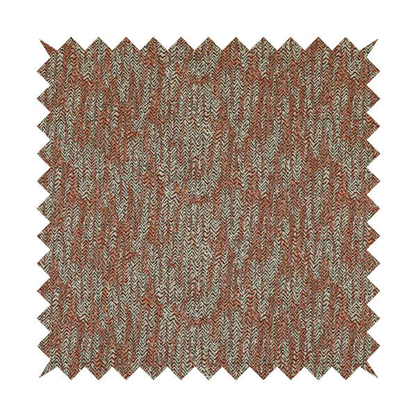 Trapeze Faded Herringbone Pattern Semi Plain Orange Furnishing Fabrics CTR-796 - Made To Measure Curtains