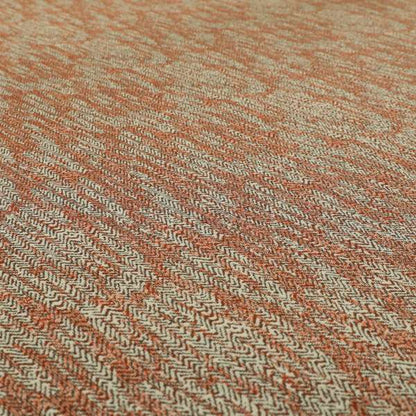 Trapeze Faded Herringbone Pattern Semi Plain Orange Furnishing Fabrics CTR-796 - Handmade Cushions