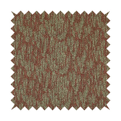 Trapeze Faded Herringbone Pattern Semi Plain Red Furnishing Fabrics CTR-797 - Roman Blinds