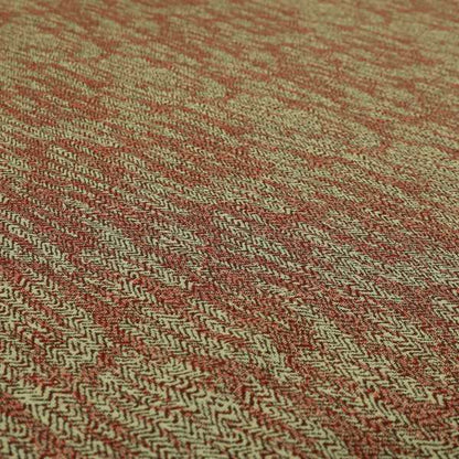 Trapeze Faded Herringbone Pattern Semi Plain Red Furnishing Fabrics CTR-797 - Made To Measure Curtains