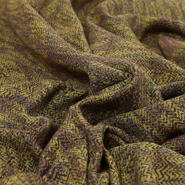 Trapeze Faded Herringbone Pattern Semi Plain Purple Furnishing Fabrics CTR-798