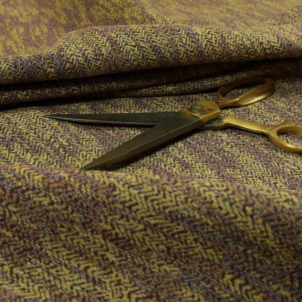 Trapeze Faded Herringbone Pattern Semi Plain Purple Furnishing Fabrics CTR-798 - Handmade Cushions