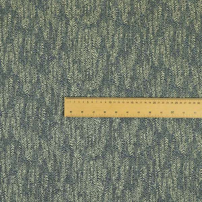 Trapeze Faded Herringbone Pattern Semi Plain Green Furnishing Fabrics CTR-799 - Roman Blinds