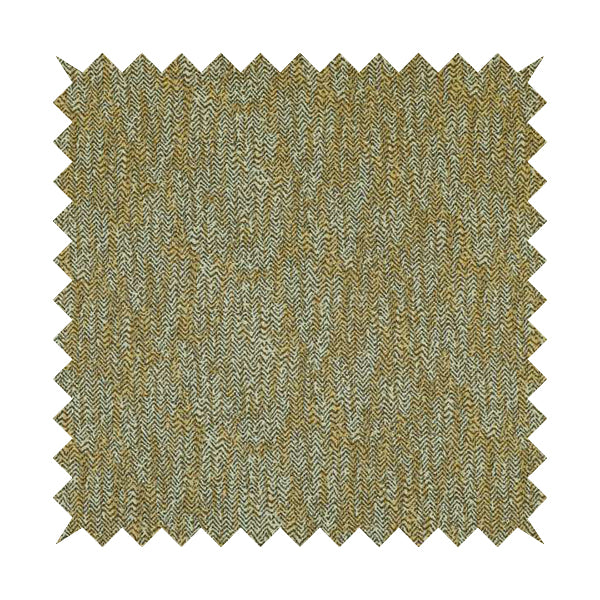 Trapeze Faded Herringbone Pattern Semi Plain Yellow Furnishing Fabrics CTR-800 - Roman Blinds