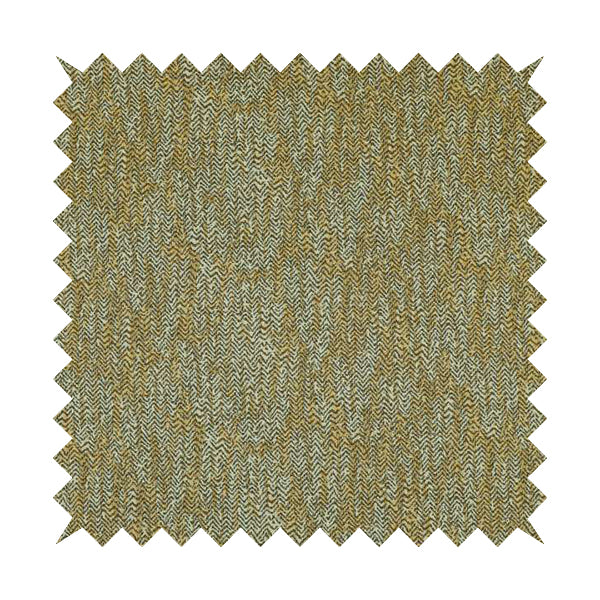 Trapeze Faded Herringbone Pattern Semi Plain Yellow Furnishing Fabrics CTR-800 - Made To Measure Curtains