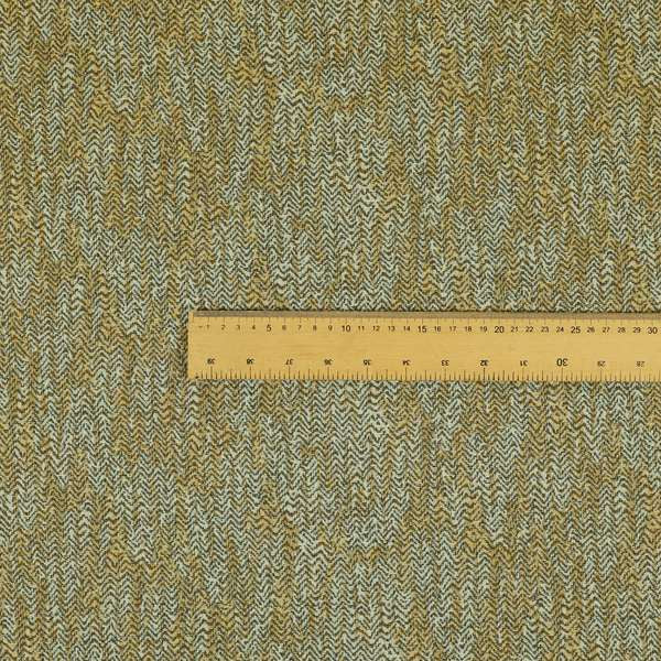 Trapeze Faded Herringbone Pattern Semi Plain Yellow Furnishing Fabrics CTR-800 - Roman Blinds