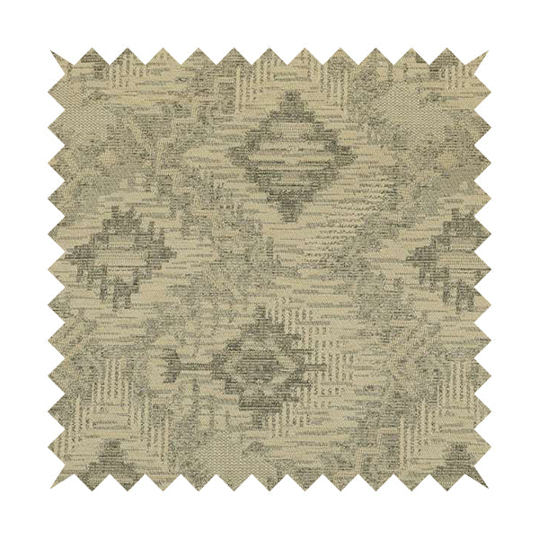 Elba Faded Kilim Traditional Pattern Cream Chenille Colour Furnishing Curtain Fabric CTR-801 - Roman Blinds