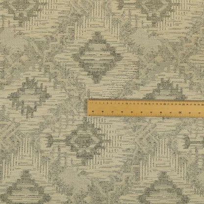 Elba Faded Kilim Traditional Pattern Cream Chenille Colour Furnishing Curtain Fabric CTR-801 - Roman Blinds