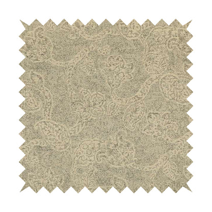 Elba Faded Floral Traditional Pattern Cream Chenille Furnishing Curtain Fabric CTR-802 - Roman Blinds