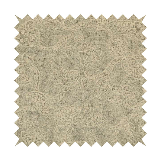 Elba Faded Floral Traditional Pattern Cream Chenille Furnishing Curtain Fabric CTR-802