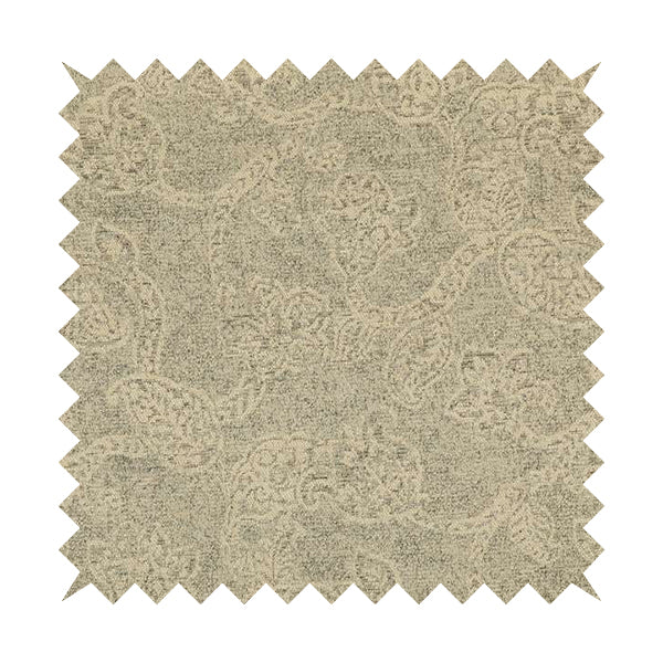 Elba Faded Floral Traditional Pattern Cream Chenille Furnishing Curtain Fabric CTR-802 - Handmade Cushions