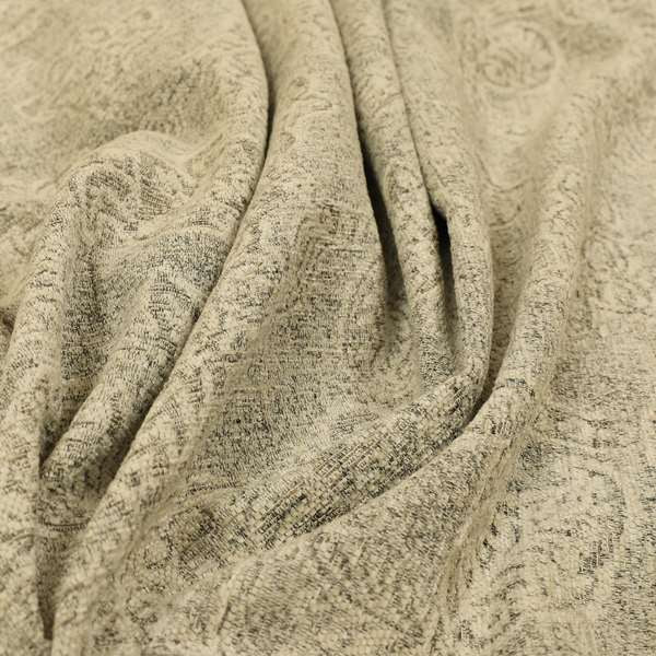 Elba Faded Floral Traditional Pattern Cream Chenille Furnishing Curtain Fabric CTR-802 - Roman Blinds