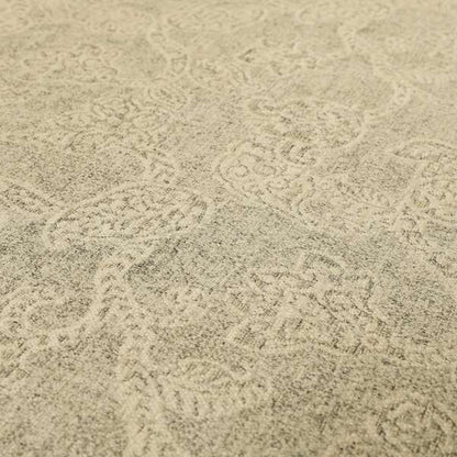 Elba Faded Floral Traditional Pattern Cream Chenille Furnishing Curtain Fabric CTR-802