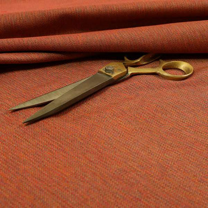 Downton Red Semi Plain Lightweight Chenille Curtain Upholstery Fabrics CTR-807 - Roman Blinds