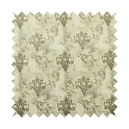 Freedom Printed Velvet Fabric Collection Damask Pattern In Brown Colour Upholstery Fabric CTR-81 - Roman Blinds