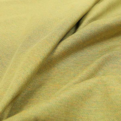 Downton Yellow Semi Plain Lightweight Chenille Curtain Upholstery Fabrics CTR-811 - Made To Measure Curtains