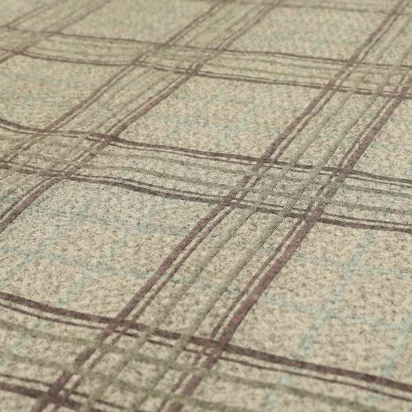 Sherbourne Wool Effect Chenille Purple Blue Colour Tartan Plaid Pattern Curtain Upholstery Fabrics CTR-816 - Roman Blinds