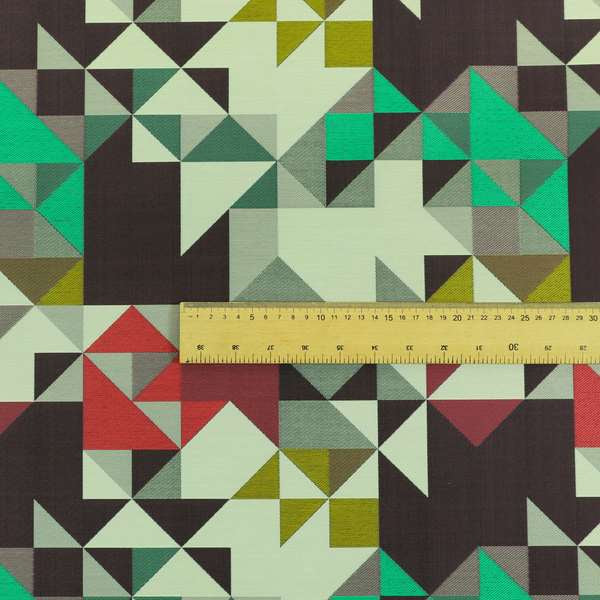 Hawaii Modern Geometric Teal Green Purple Pattern Curtain Upholstery Fabrics CTR-832