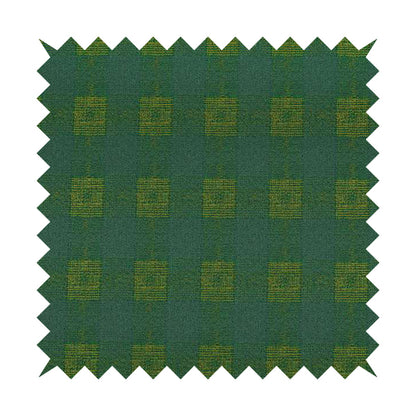 Glencoe Green Blue Colour Flat Weave Chenille Faded Tartan Pattern Upholstery Fabric CTR-837 - Made To Measure Curtains